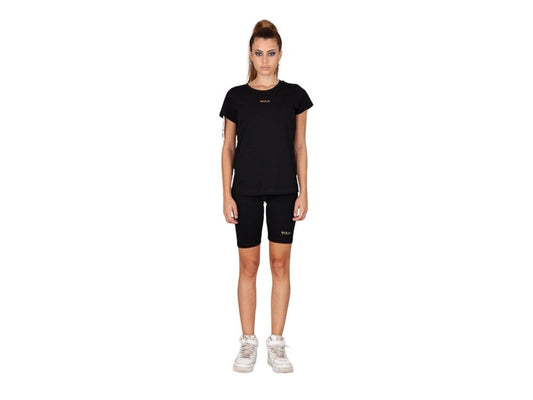 WOLM T-Shirt Donna Logo Oro Black 21PEW109 - Sandrini Calzature e Abbigliamento