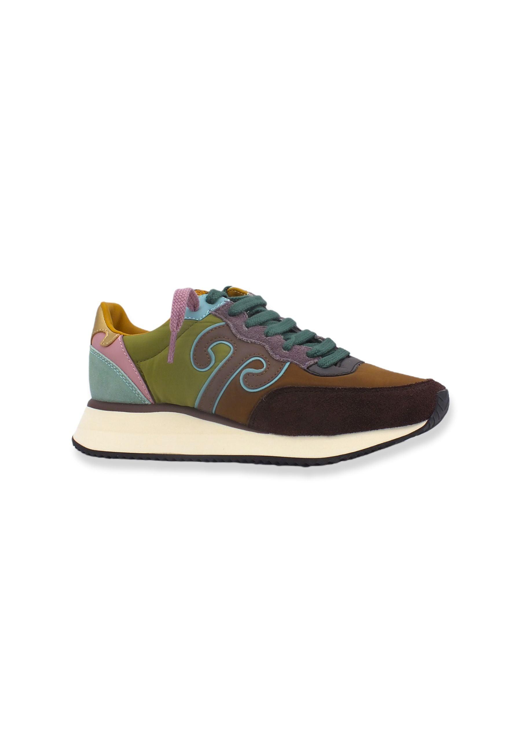 Scopri WUSHU Master Running Sneaker Donna Brown Multi M315 al