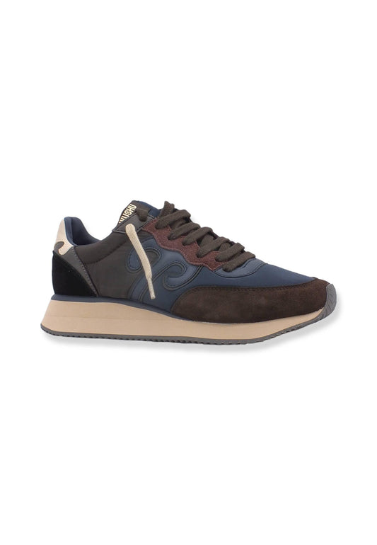 WUSHU Master Running Sneaker Uomo Brown Navy Black M320 - Sandrini Calzature e Abbigliamento