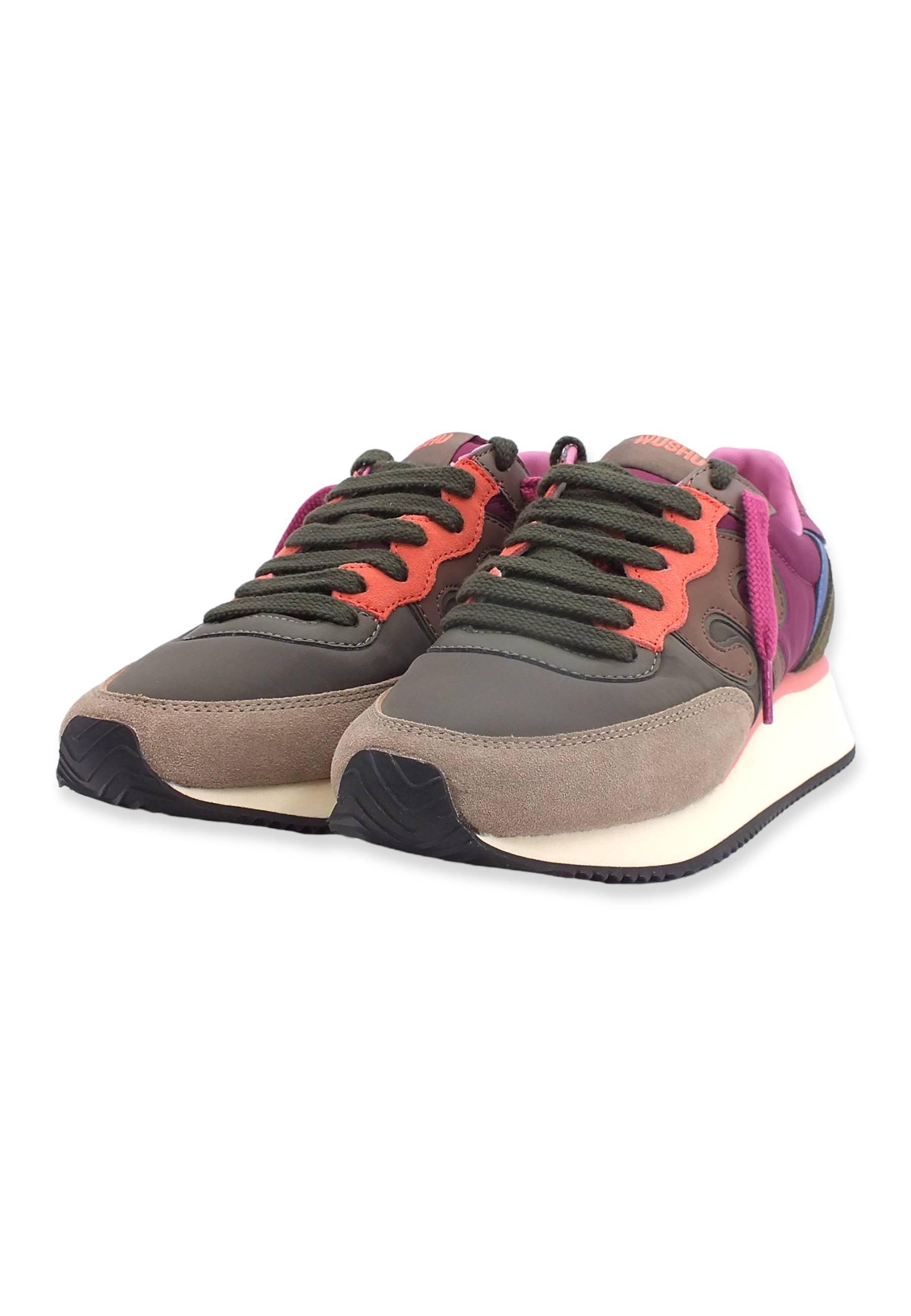 WUSHU Master Sneaker Donna Taupe M.Greem Purple M316 - Sandrini Calzature e Abbigliamento