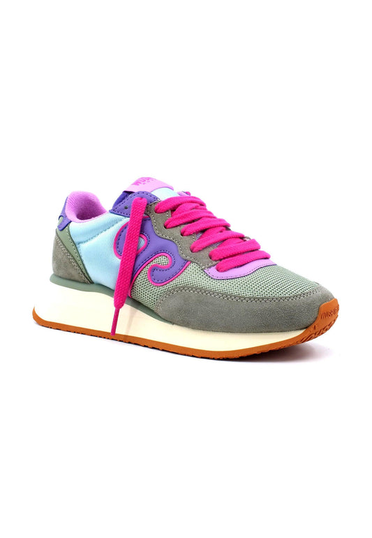 WUSHU Master Sport Sneaker Donna Green Azure Violet MS204 - Sandrini Calzature e Abbigliamento