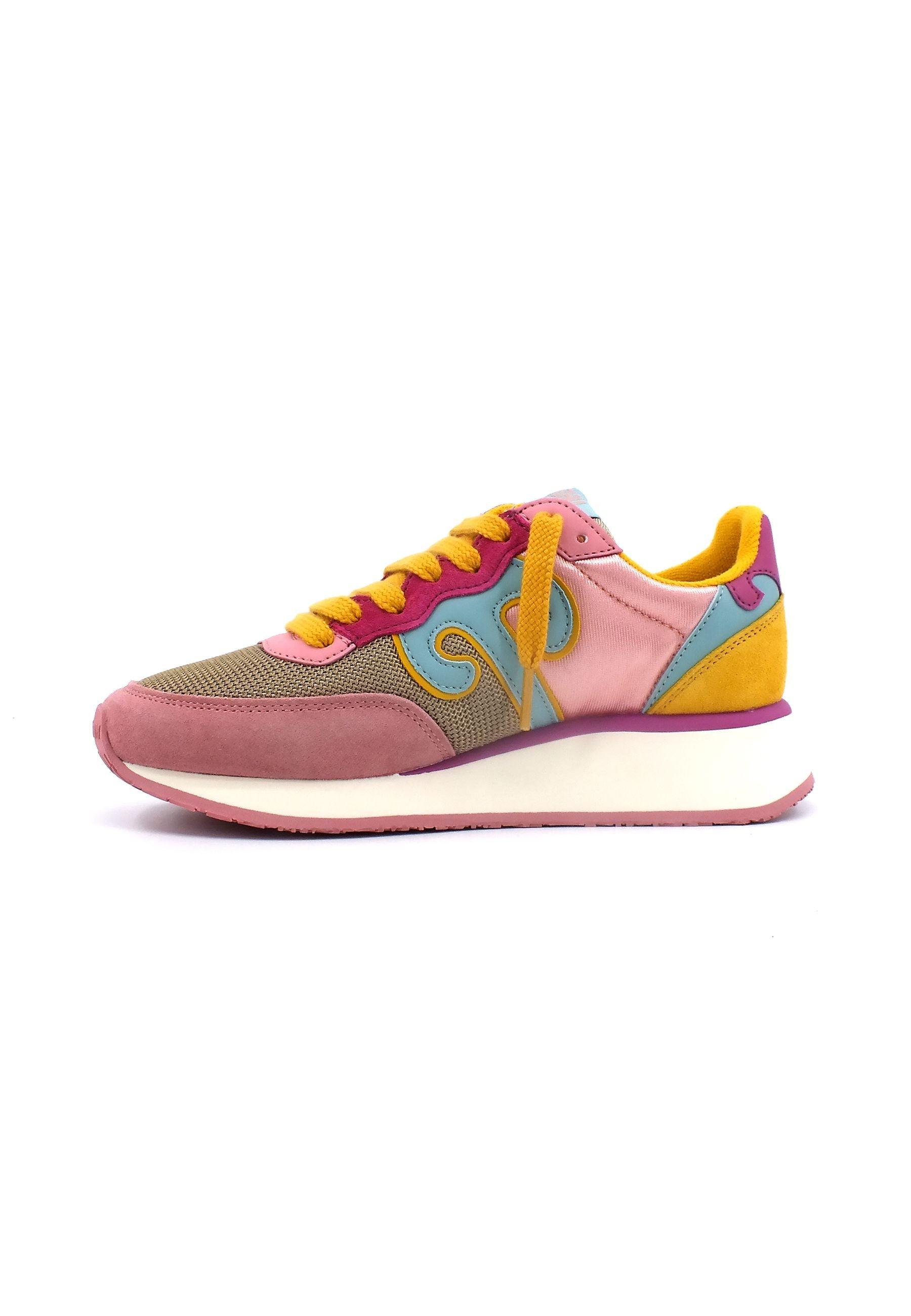 WUSHU Master Sport Sneaker Donna Pink Senape Azure MS219 - Sandrini Calzature e Abbigliamento