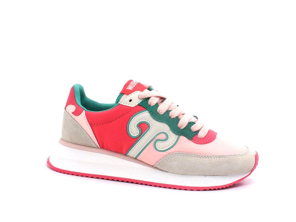 WUSHU Master Sport Sneaker Running Pink Green Multi Rosa M254 - Sandrini Calzature e Abbigliamento