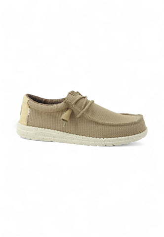 HEY DUDE Stringate Sportive Uomo Beige Bianco HD.40403-PE25-25W