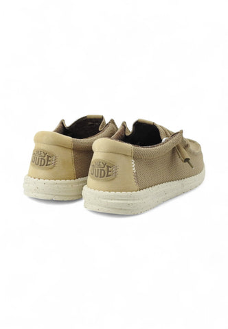 HEY DUDE Stringate Sportive Uomo Beige Bianco HD.40403-PE25-25W
