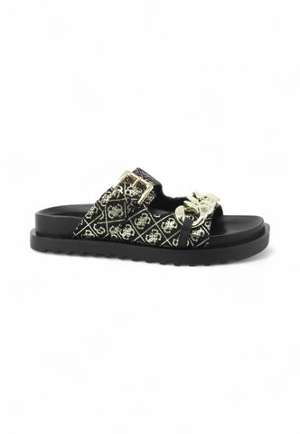 GUESS Ciabatte Donna Nero Oro FL6FATFAL03-PE25-BLKPL