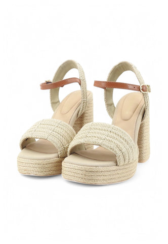 TOMMY HILFIGER Sandali Tacco Donna Beige Marrone FW0FW08425ACC-PE25
