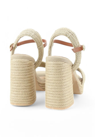 TOMMY HILFIGER Sandali Tacco Donna Beige Marrone FW0FW08425ACC-PE25