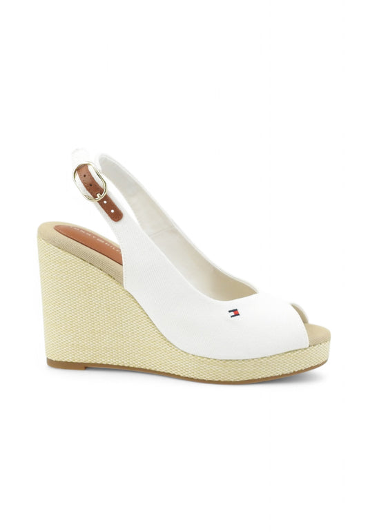 TOMMY HILFIGER Sandali Zeppa Donna Bianco Beige FW0FW08597YBL-PE25