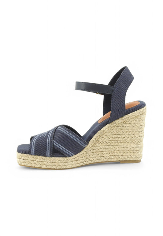 TOMMY HILFIGER Sandali Zeppa Donna Blu Beige FW0FW08668DW6-PE25