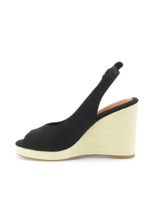 TOMMY HILFIGER Sandali Zeppa Donna Nero Beige FW0FW08597BDS-PE25