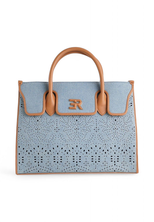 ERMANNO SCERVINO Borsa a mano Donna Azzurro Denim Marrone 12401907-PE25-189