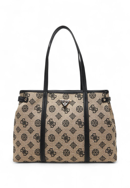 GUESS Borsa Shopper Donna Beige Nero HWJG9627230-PE25-BLO