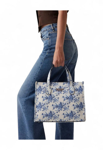 GUESS Borsa Shopper Donna Bianco Azzurro HWFG8665220-PE25-FLT