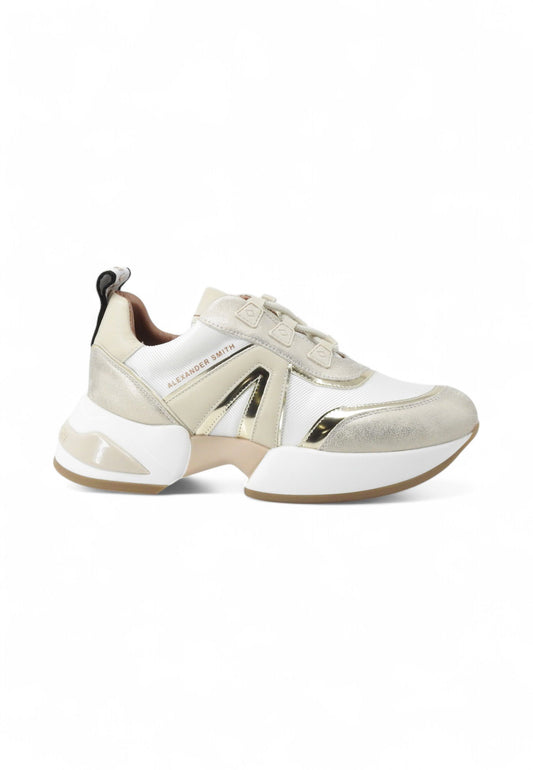 ALEXANDER SMITH Sneakers Donna Bianco Oro ASBBMBW-1167-WGD-PE25