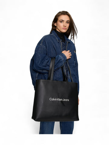 CALVIN KLEIN Borsa Shopper Donna Nero K60K612222-01R-PE25