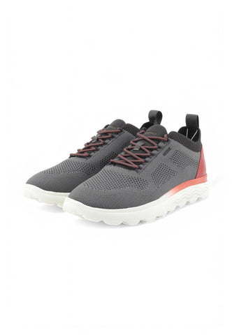 GEOX Sneakers Uomo Grigio Rosso U55BYE0009T-PE25-C0047