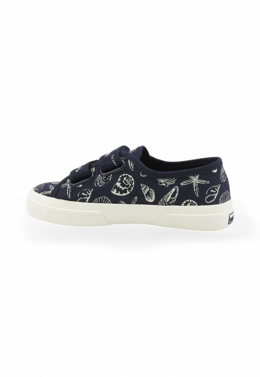 SUPERGA Sneakers Bambino Blu Bianco Fantasia S7137ZW-PE25-A8G