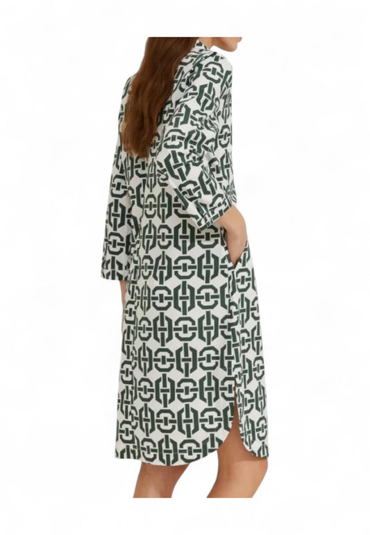 EMME MARELLA Abito Donna Bianco Verde GAZZA-PE25-001