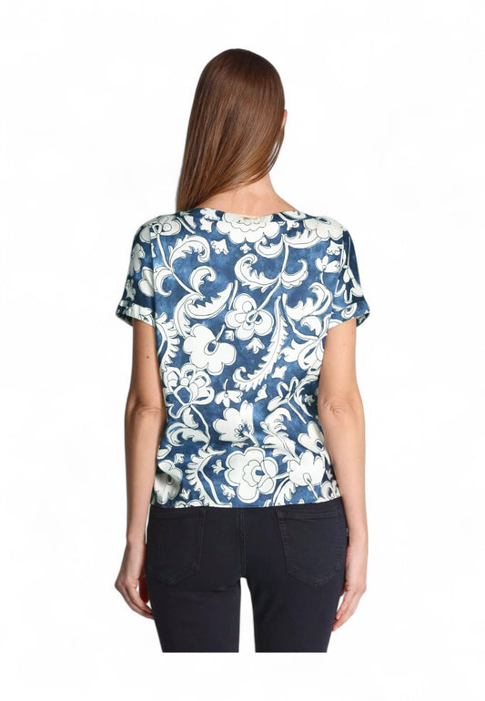 EMME MARELLA Blusa Donna Fantasia Azzurro Bianco KLAUSEN1-PE25-001
