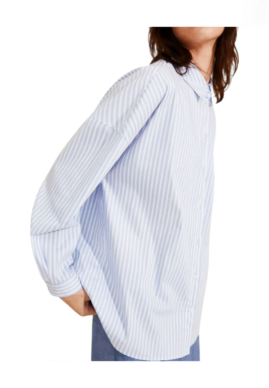 EMME MARELLA Camicia Donna Bianco Azzurro TRIESTE-PE25-004