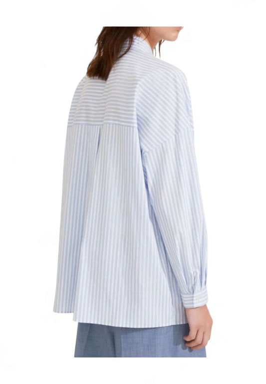 EMME MARELLA Camicia Donna Bianco Azzurro TRIESTE-PE25-004