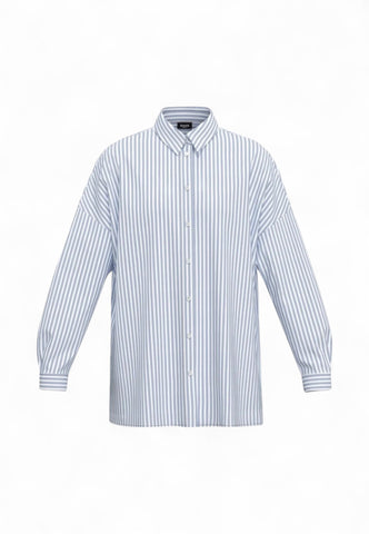 EMME MARELLA Camicia Donna Bianco Azzurro TRIESTE-PE25-004