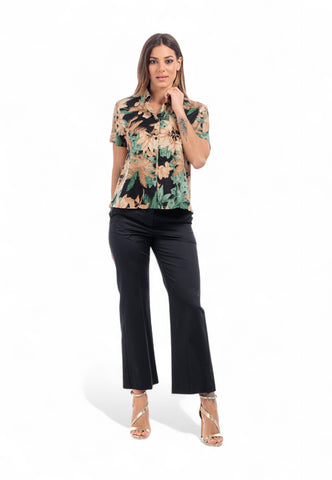 EMME MARELLA Camicia Donna Nero Fantasia AMICHE-PE25-008