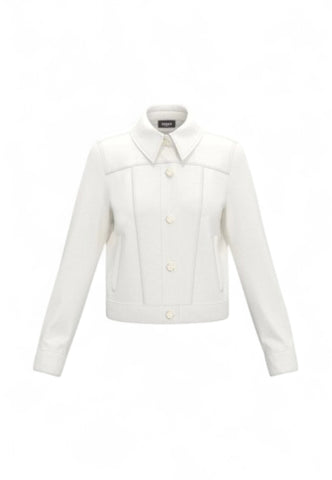 EMME MARELLA Giacca Jeans Donna Bianco ERIDANI-PE25-001