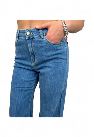 EMME MARELLA Jeans Palazzo Donna Blu CRESPO-PE25-001