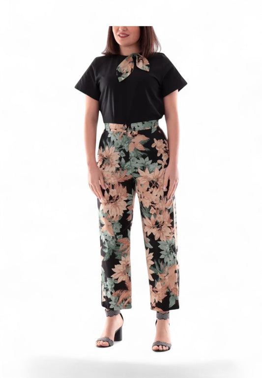 EMME MARELLA Pantaloni Donna Nero Fantasia VOLT-PE25-008