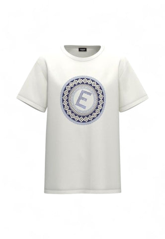 EMME MARELLA T-Shirt Donna Bianco Blu CHENZIA-PE25-002