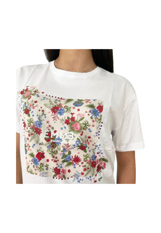 EMME MARELLA T-Shirt Donna Bianco Rosa CHENZIA-PE25-004