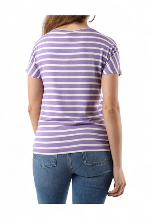 EMME MARELLA T-Shirt Donna Bianco Viola CONGO-PE25-010