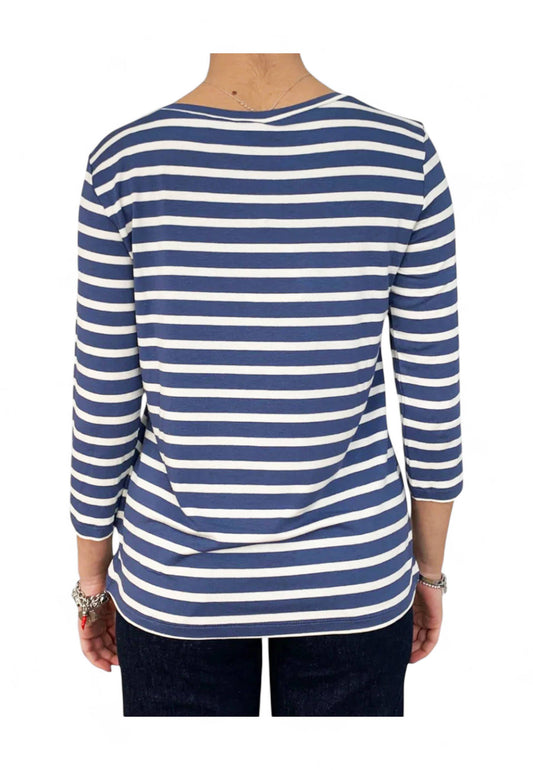EMME MARELLA T-Shirt Donna Blu Bianco LIDIA-PE25-009