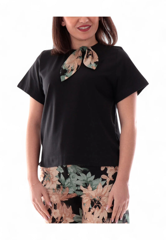 EMME MARELLA T-Shirt Donna Nero ARONA-PE25-004