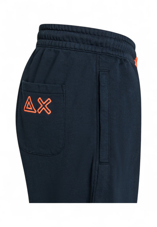 SUN68 Pantaloni Tuta Uomo Blu Arancione F35141-PE25-07