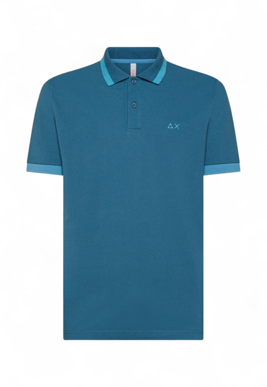 SUN68 Polo Uomo Azzurro A35112-PE25-80
