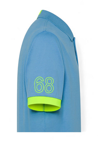 SUN68 Polo Uomo Azzurro Giallo A35122-PE25-56