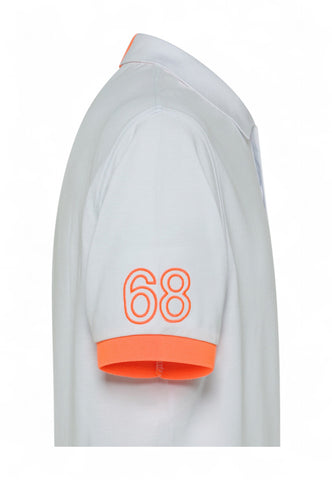 SUN68 Polo Uomo Bianco Arancione A35122-PE25-01