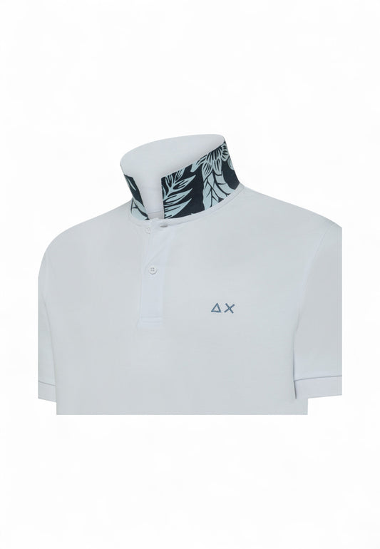 SUN68 Polo Uomo Bianco Blu A35115-PE25-01