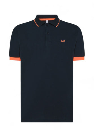 SUN68 Polo Uomo Blu Arancione A35120-PE25-07