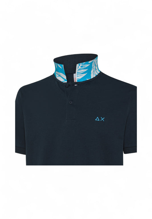 SUN68 Polo Uomo Blu Azzurro A35115-PE25-07