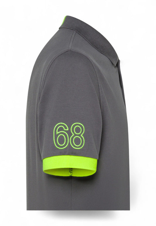 SUN68 Polo Uomo Grigio Giallo A35122-PE25-99