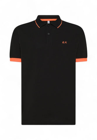 SUN68 Polo Uomo Nero Arancione A35120-PE25-11