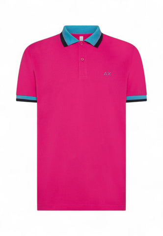SUN68 Polo Uomo Rosa Multicolor A35117-PE25-20
