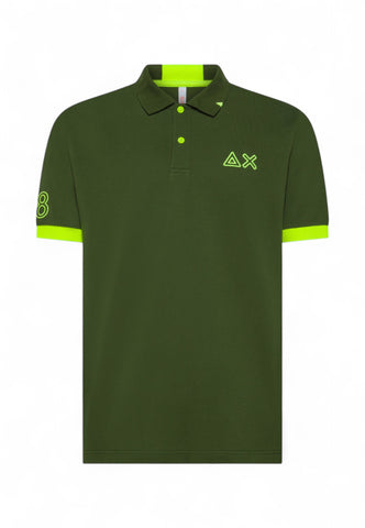 SUN68 Polo Uomo Verde Giallo A35122-PE25-37