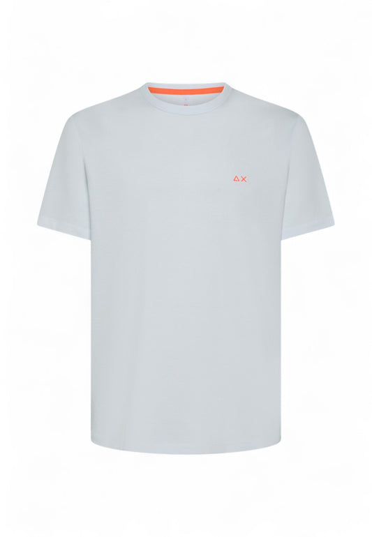 SUN68 T-Shirt Uomo Bianco Arancione T35123-PE25-01
