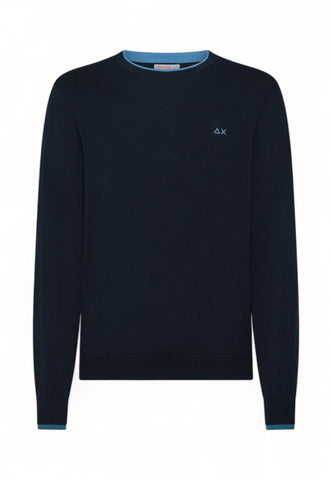 SUN68 T-Shirt Uomo Blu Azzurro K35109-PE25-07