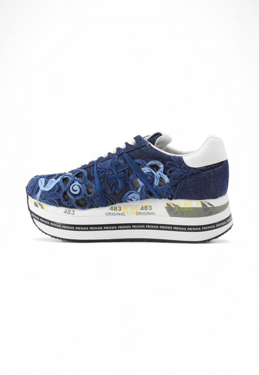 PREMIATA Sneakers Donna Blu Bianco BETH-PE25-VAR 7376